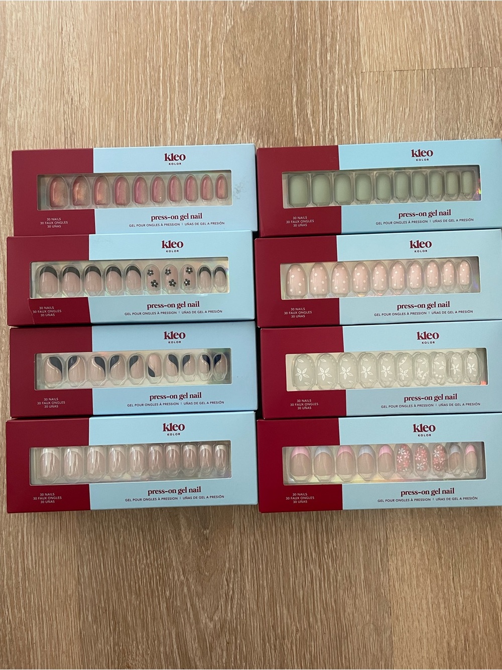 Kleo Press-On Gel Nails 8 Assorted Sets